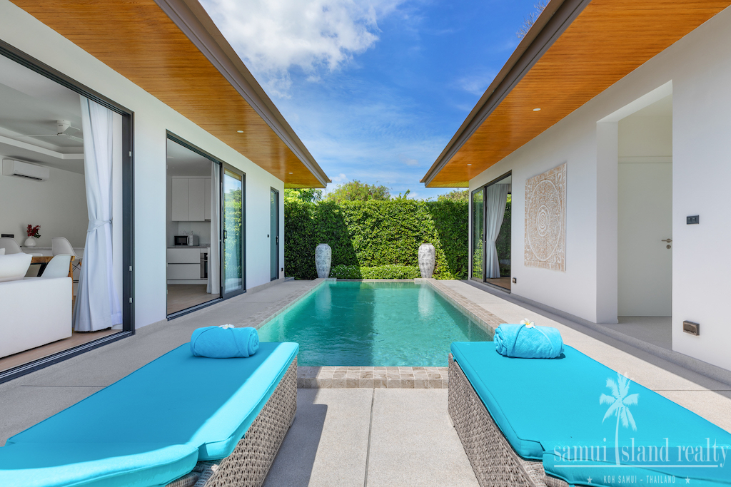 Koh Samui Pool Villa For Sale Sun Loungers