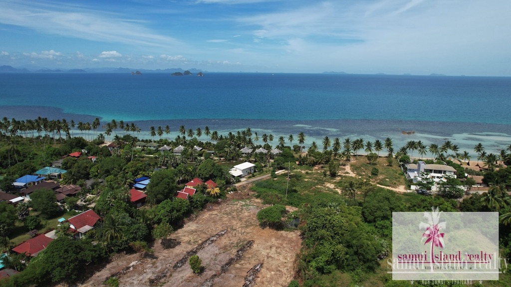 Ko Samui Beachfront Land For Sale Aerial View