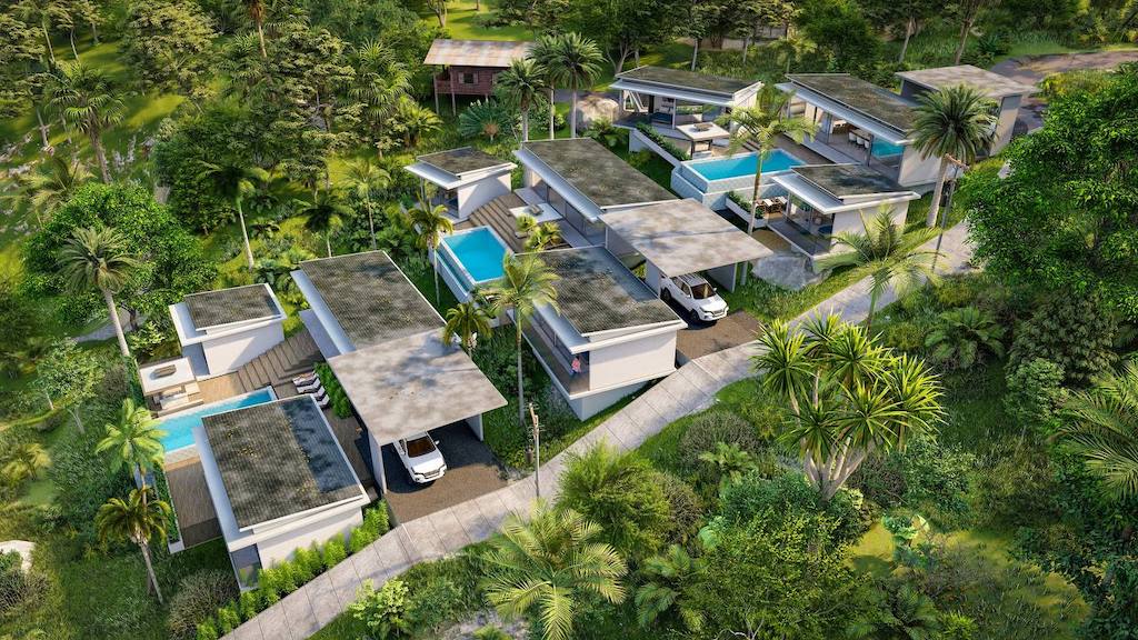 Koh Phangan Villas For Sale Aerial Render