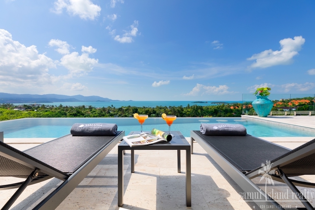 Luxury Plai Laem Villa For Sale Sun Loungers