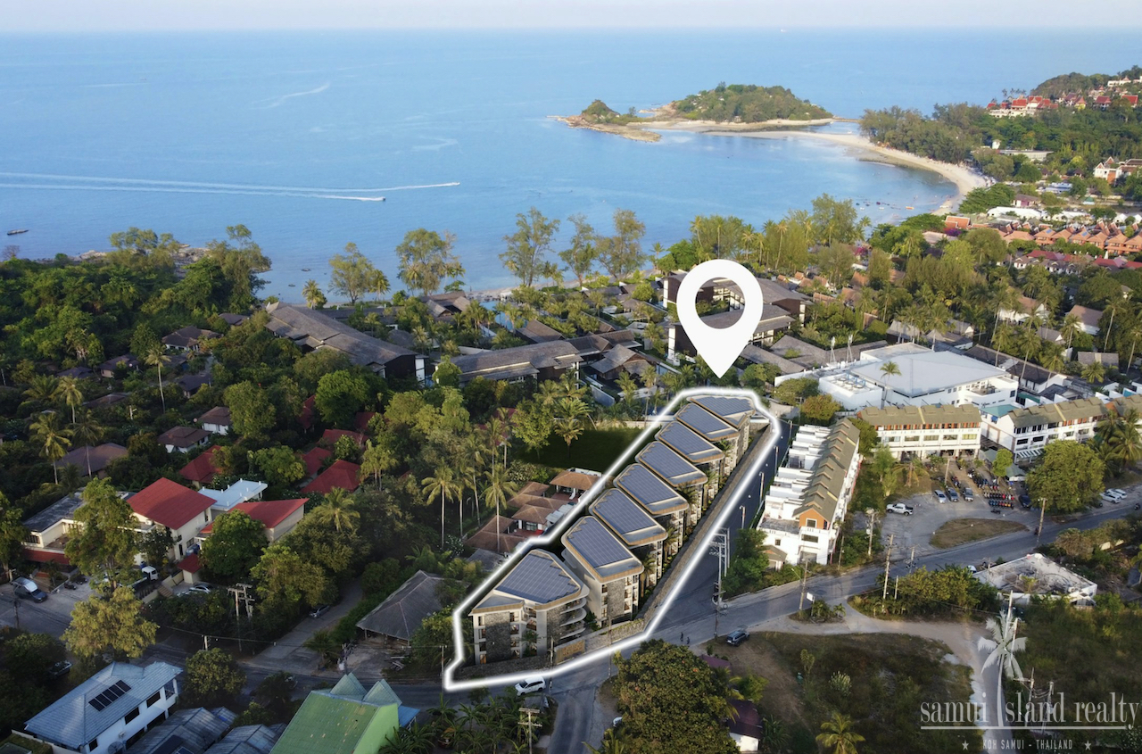Beach Side Luxury Residence Koh Samui Aerial Site View