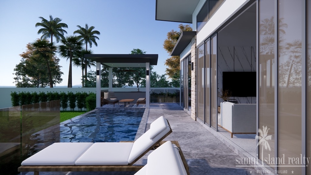 Koh Samui Modern Pool Villas For Sale Terrace