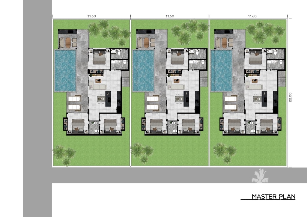 Koh Samui Modern Pool Villas For Sale Site Plan