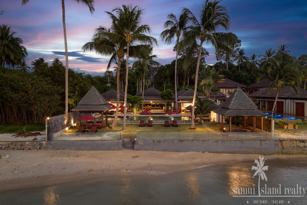 Koh Samui Beachfront Villa For Sale Beach Night
