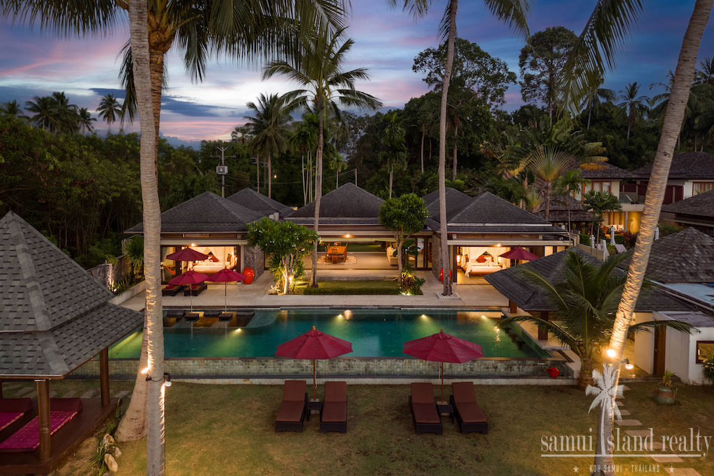 Koh Samui Beachfront Villa For Sale Night