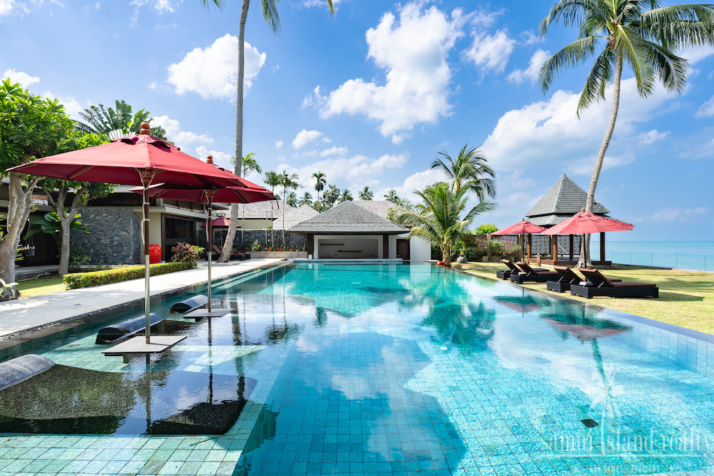Koh Samui Beachfront Villa For Sale Pool