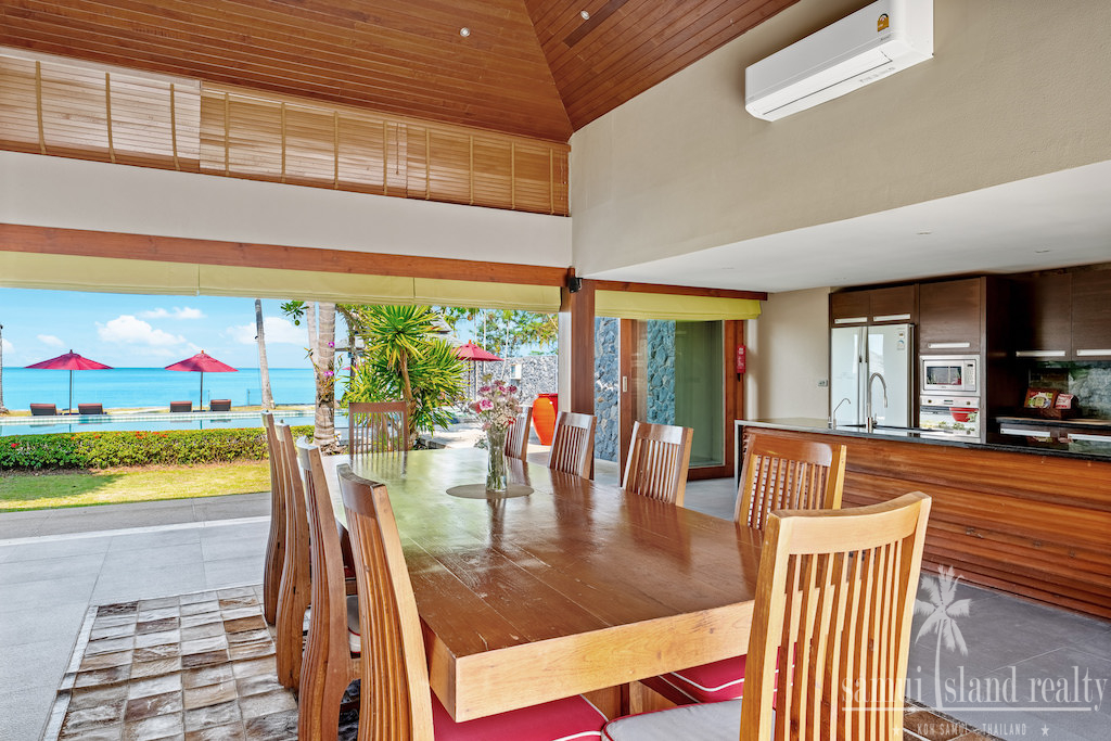 Koh Samui Beachfront Villa For Sale Dining