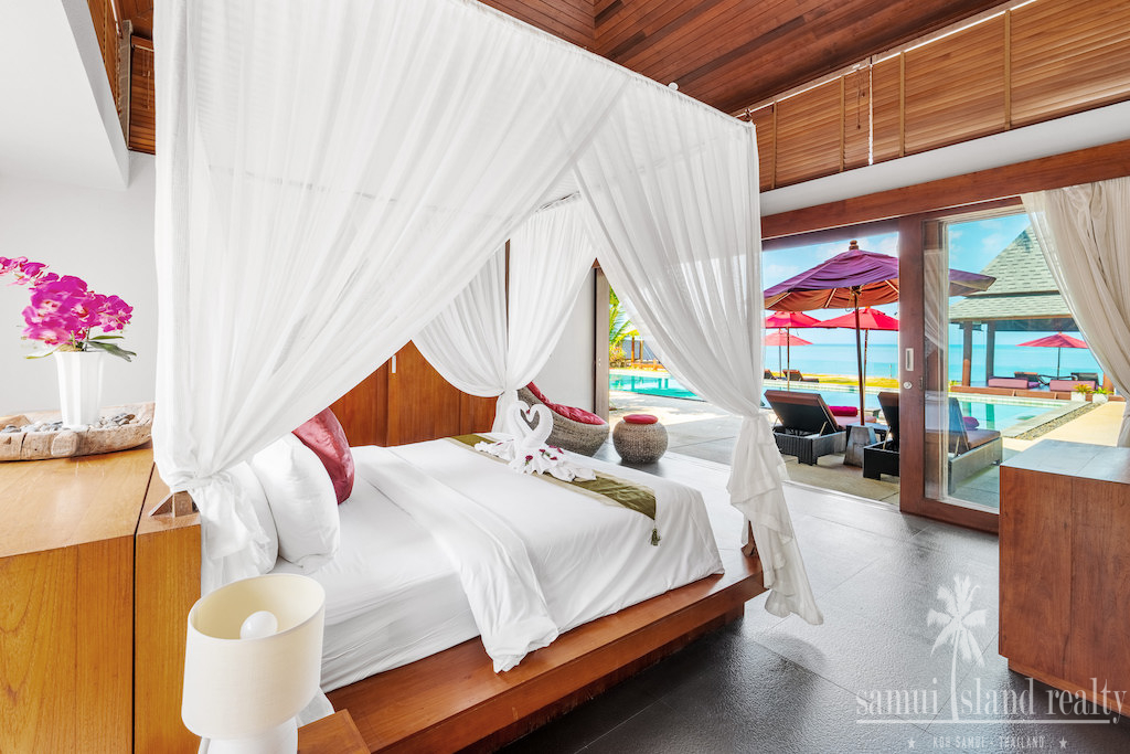 Koh Samui Beachfront Villa For Sale Bedroom View
