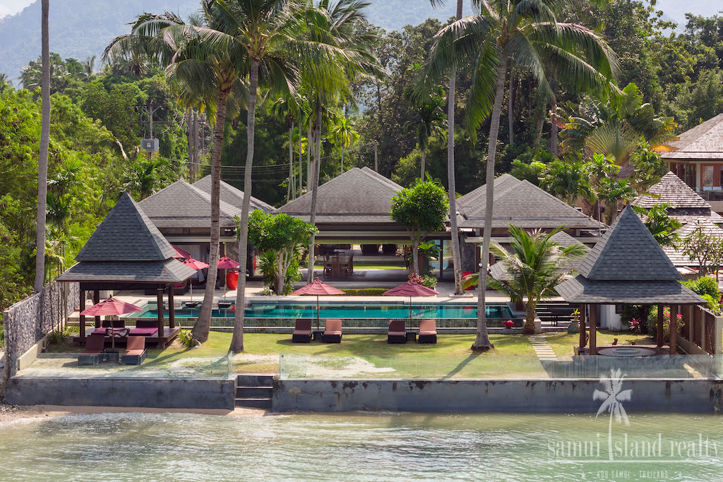 Koh Samui Beachfront Villa For Sale Frontage