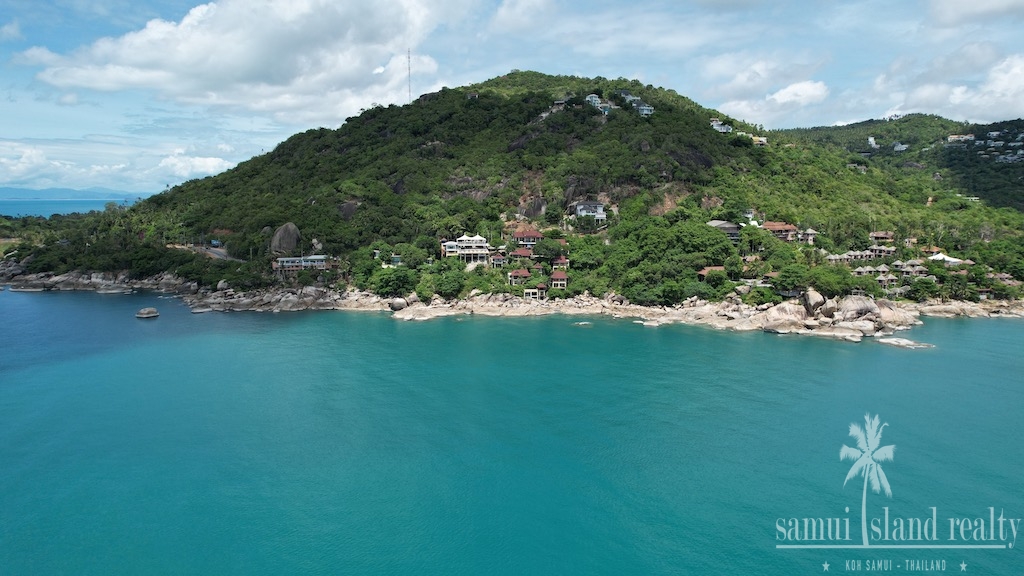 Koh Samui Oceanfront Land For Sale Aerial