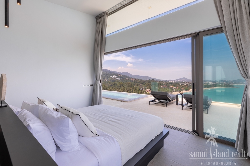 Koh Samui seaview villa for sale bedroom view
