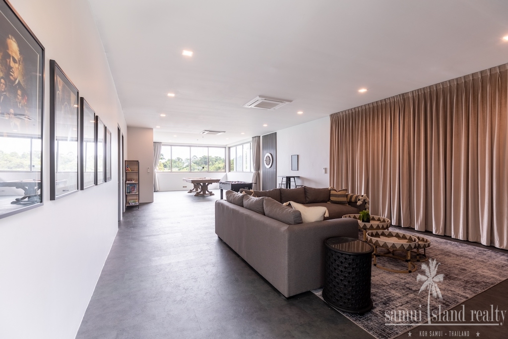 Koh Samui seaview villa for sale lower lounge