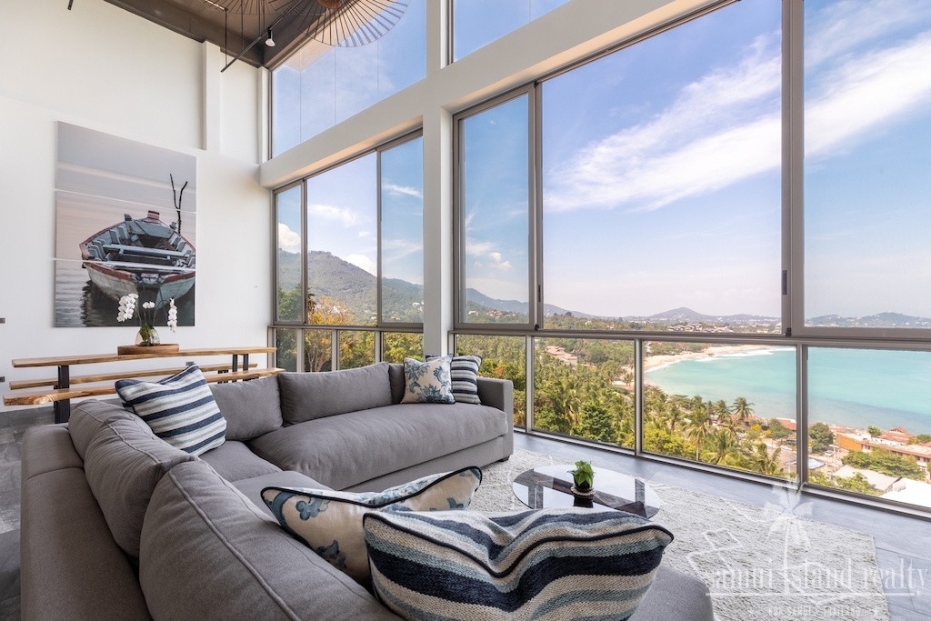 Koh Samui seaview villa for sale lounge view