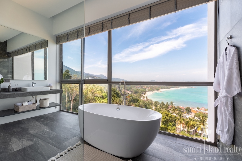 Koh Samui seaview villa for sale bathtub
