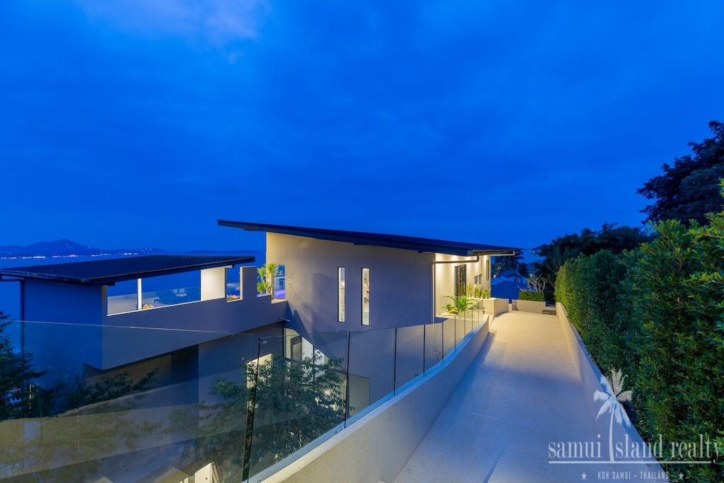 Koh Samui Seaview villa for sale walkway