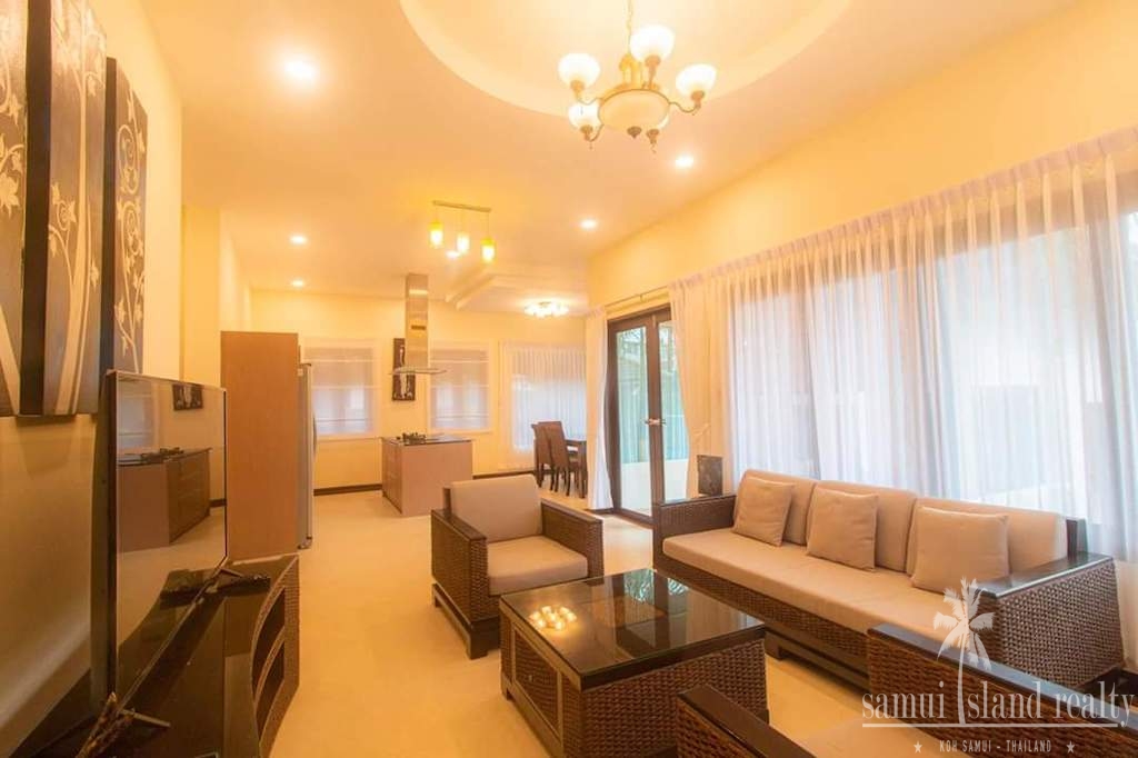 Koh Samui Villa For Sale In Bophut Living Area