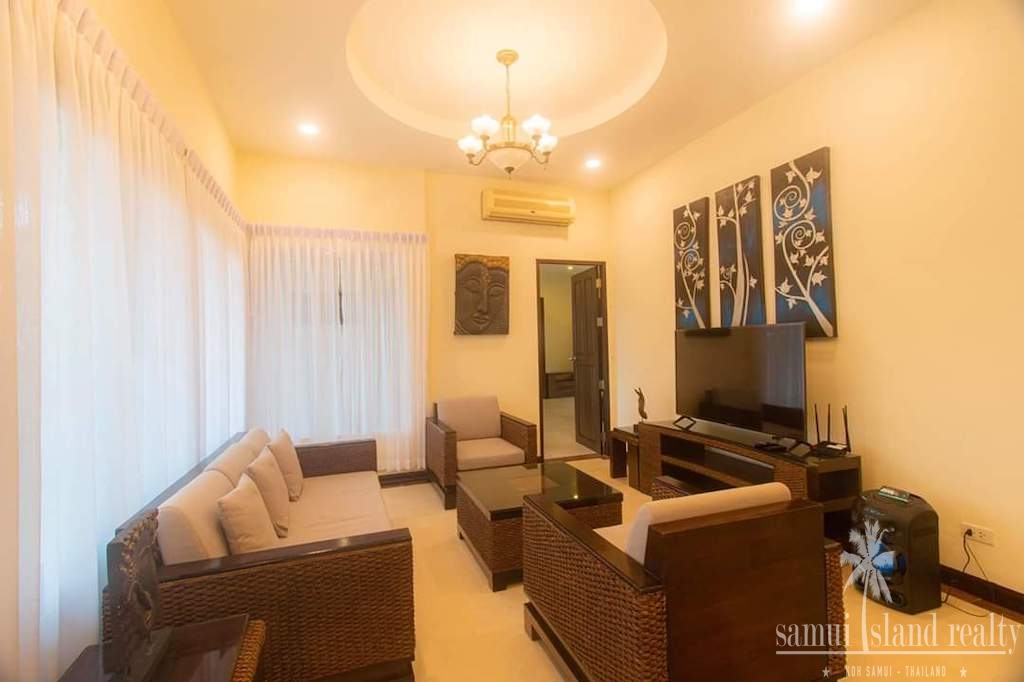 Koh Samui Villa For Sale In Bophut Living Area