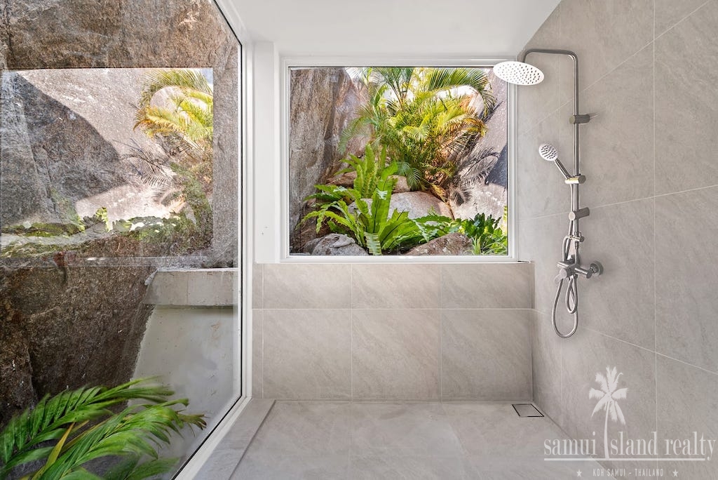Lamai Modern Sea View Villa Bathroom
