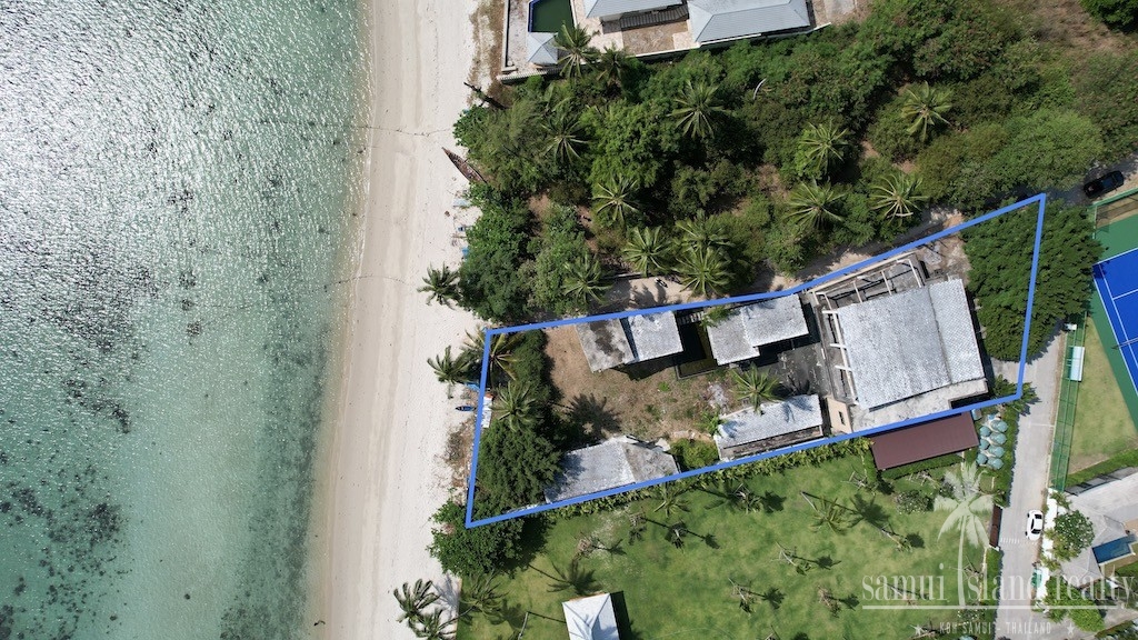 Beachfront Land For Sale In Koh Samui Aerial Above