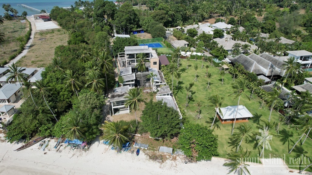 Beachfront Land For Sale In Koh Samui Aerial Front