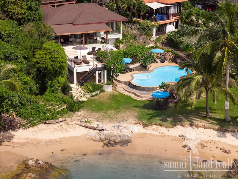 Beach Property In Koh Samui Aerial Front