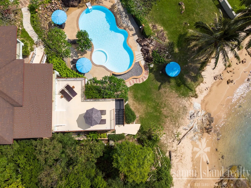 Beach Property In Koh Samui Aerial Above