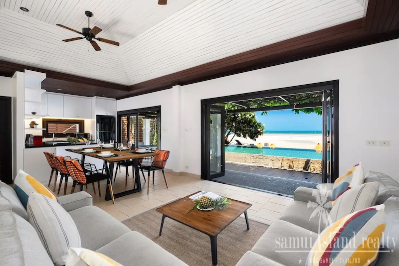 Beachfront Villa In Koh Samui Lounge View