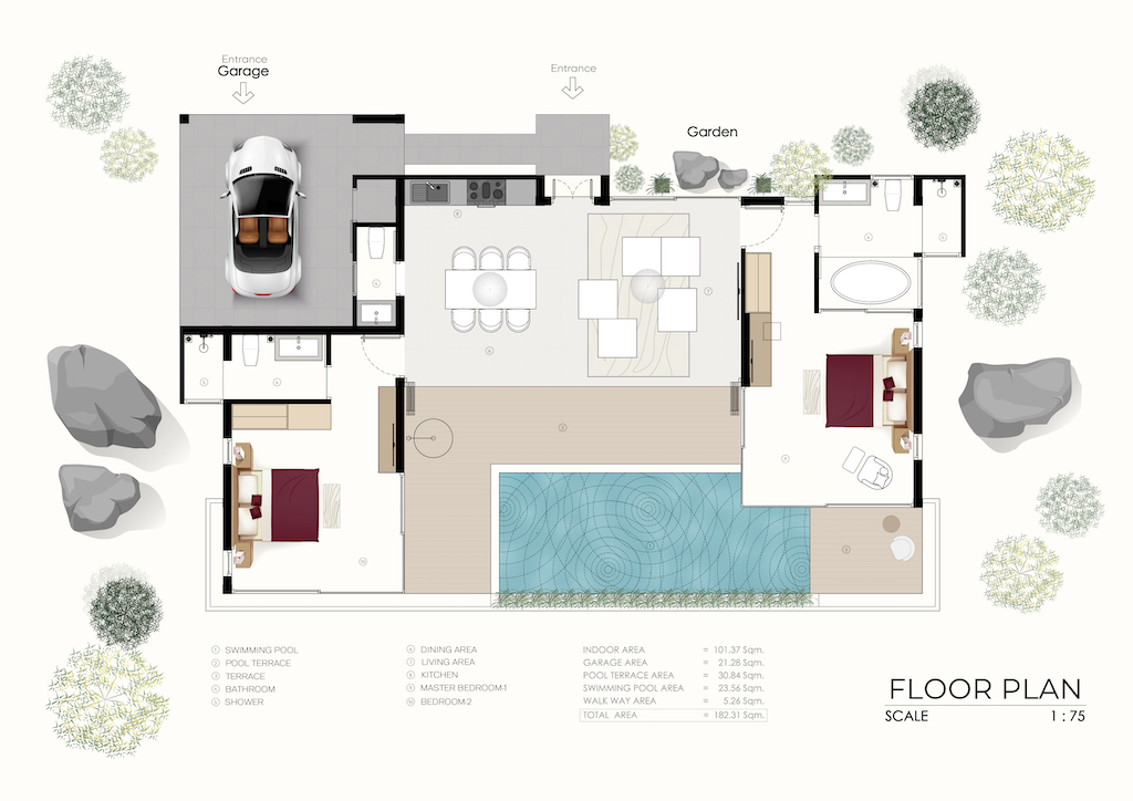 Koh Samui Sea View Villa Residences Floor Plan