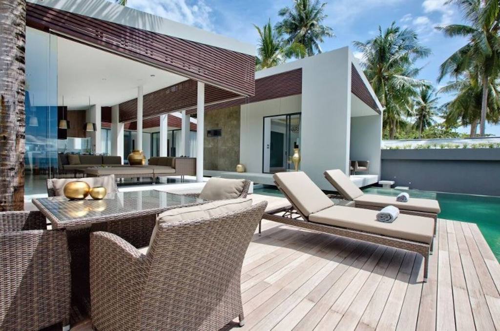 Modern Koh Samui Beachfront Property Outdoor Terrace
