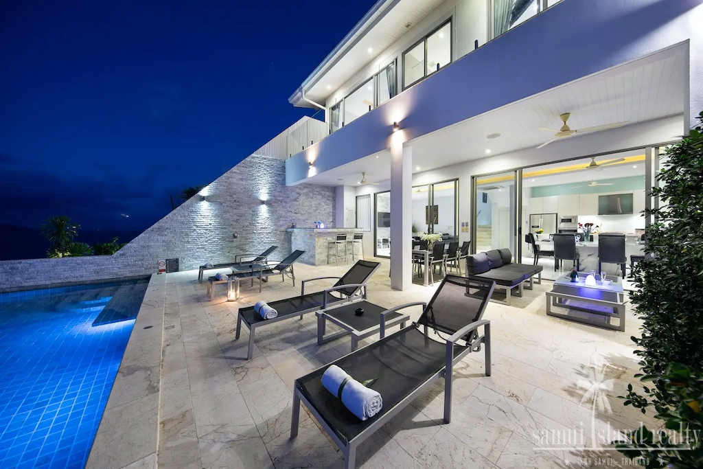Sunset View Property For Sale In Koh Samui Exterior Night