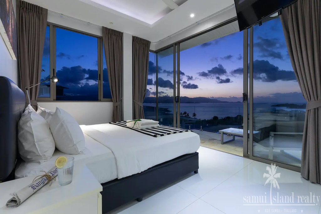 Sunset View Property For Sale In Koh Samui Bedroom At Night
