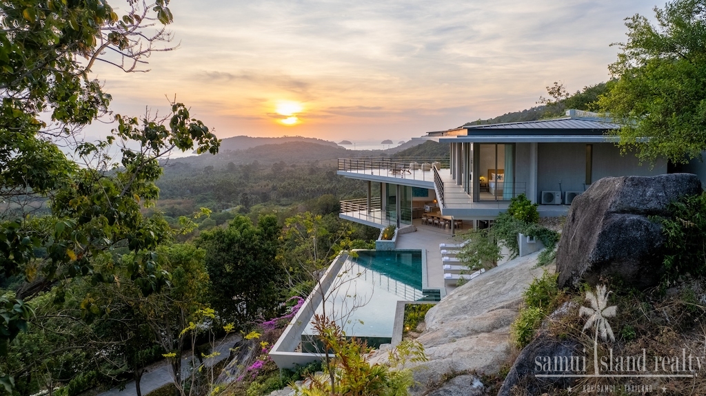 Koh Samui Luxury Property Sun Set View