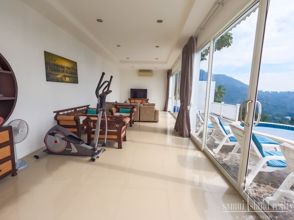 Koh Samui 3 Bedroom Sea View Property Living Area