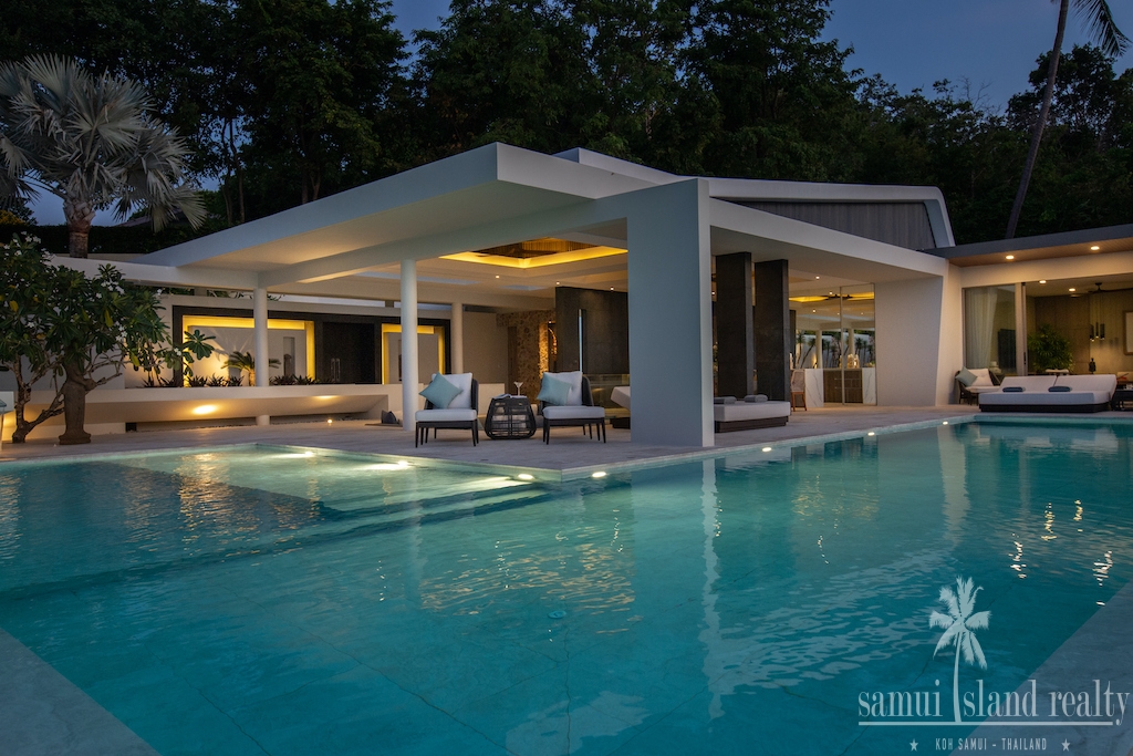 Luxury Property In Koh Samui Villa Exterior at Night