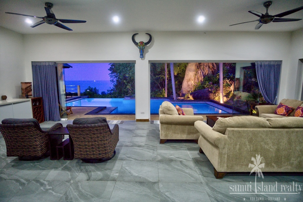 Koh Samui 4-Bedroom Sea View Villa Lounge