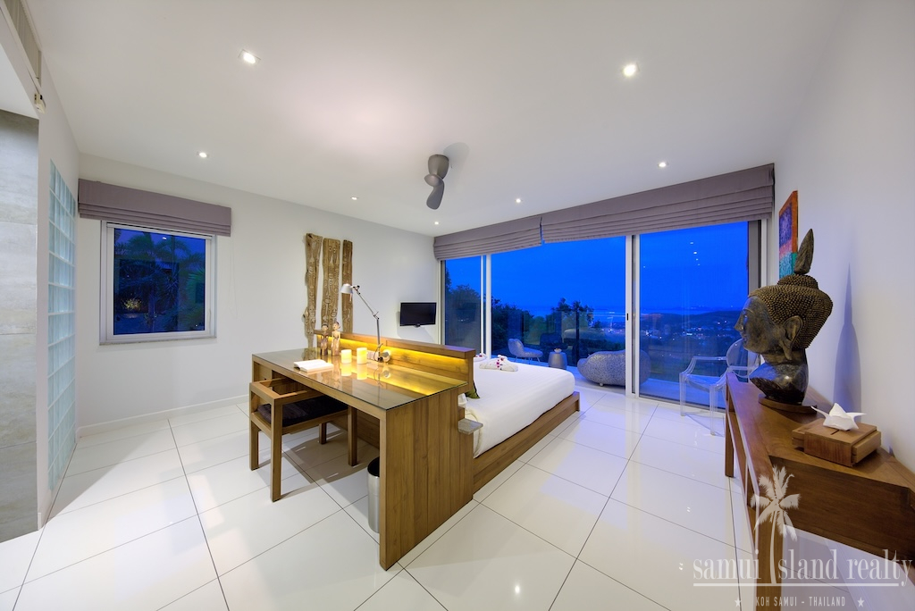 Bophut Ocean View Property Bedroom Night