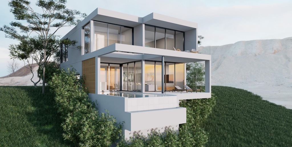 Koh Samui Modern Plai Larm Villa Exterior
