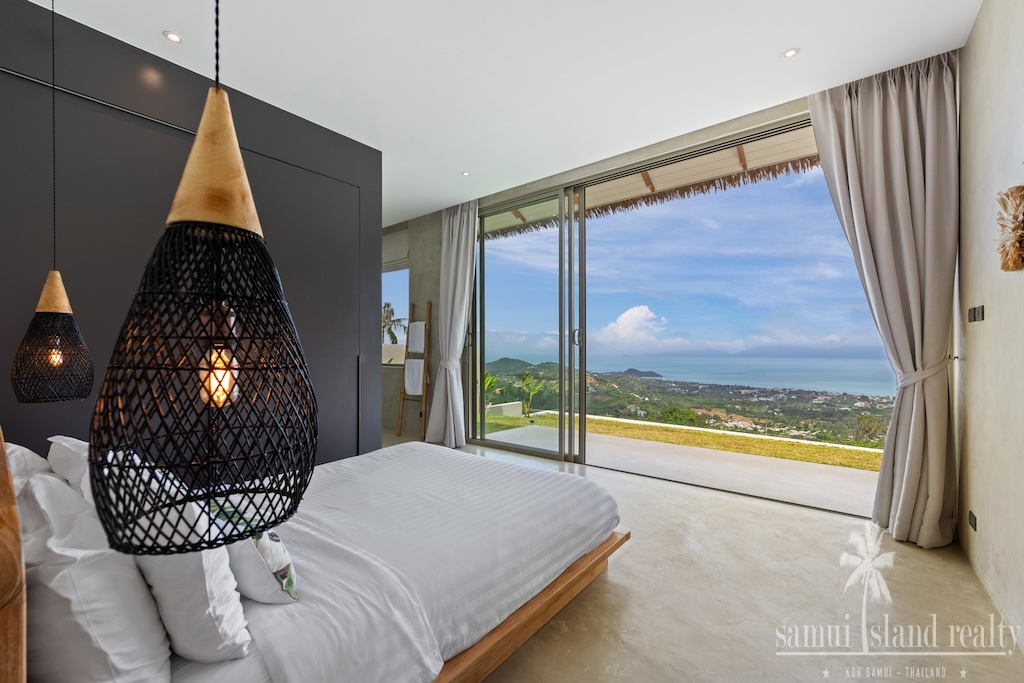 Sea View Balinese Koh Samui Villa Bedroom View