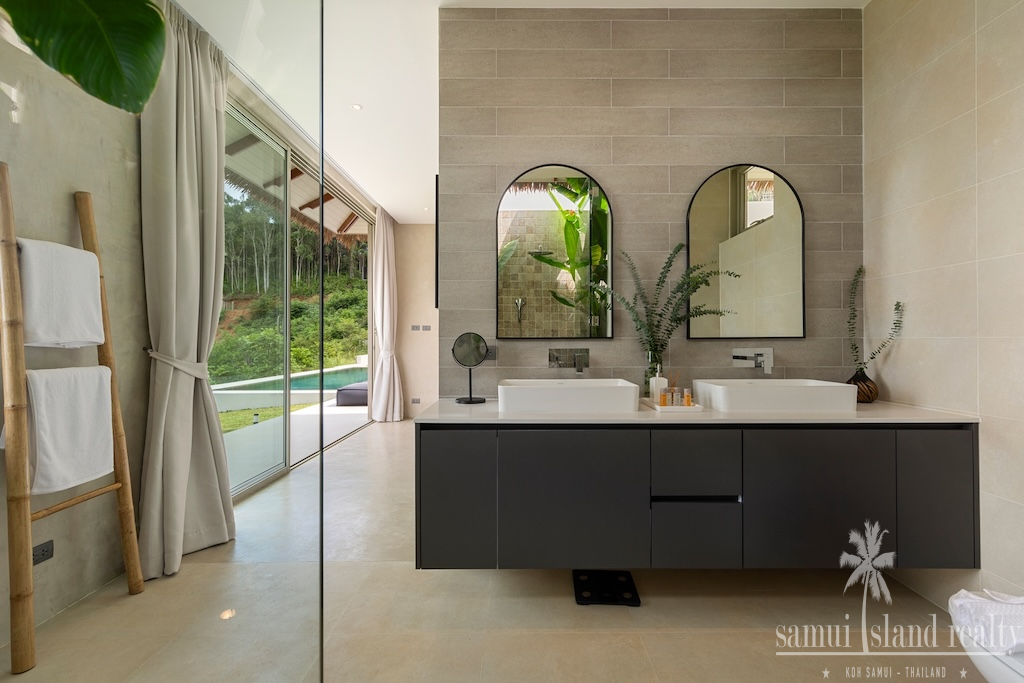 Sea View Balinese Koh Samui Villa Bathroom