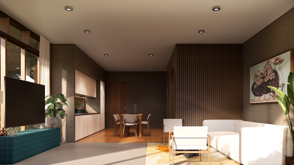 Pahili Loft Lamai 2 Bedroom Apartments Living Area