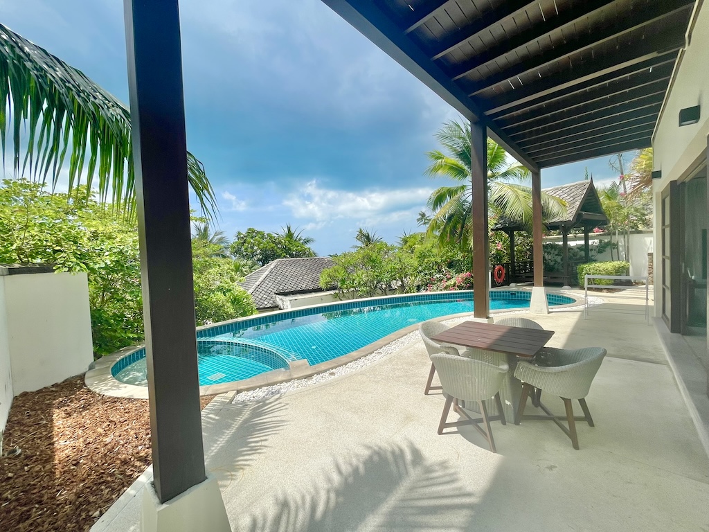 Koh Samui Sea View Oceanfront Residence Covered Terrace