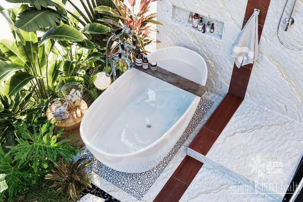 Luxury Koh Samui Sea View Villa Bathtub