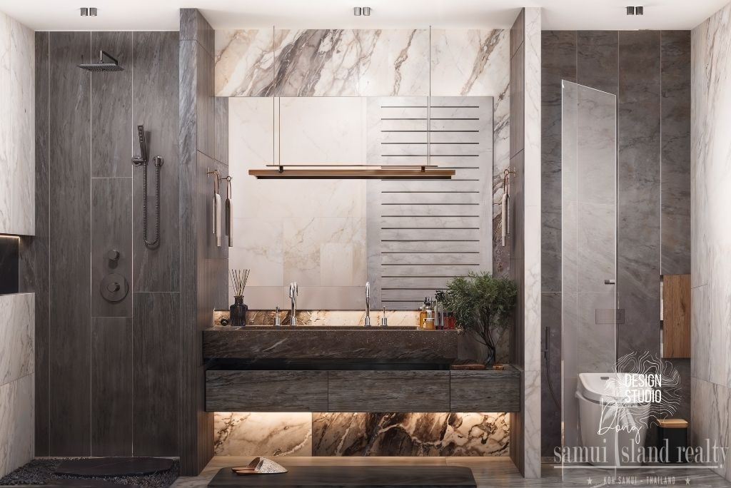 Luxury Koh Samui Sea View Villa Bathroom