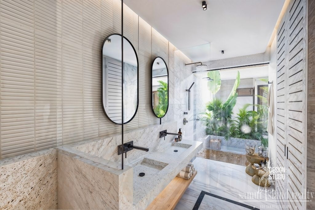 Luxury Koh Samui Sea View Villa Bathroom