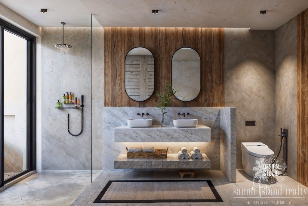 Luxury Koh Samui Sea View Villa Bathroom