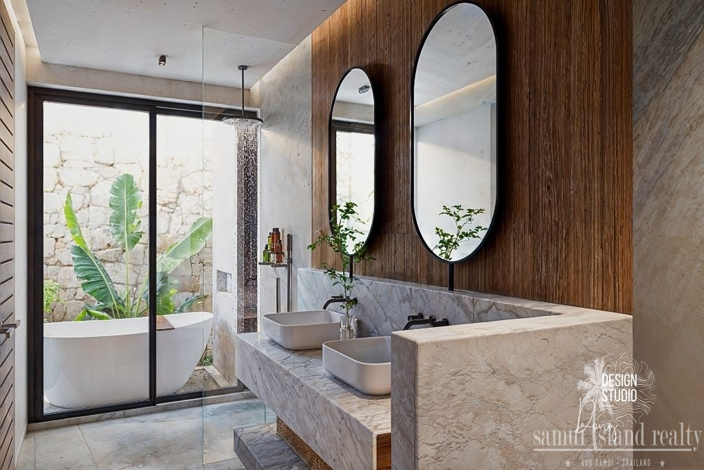Luxury Koh Samui Sea View Villa Bathroom