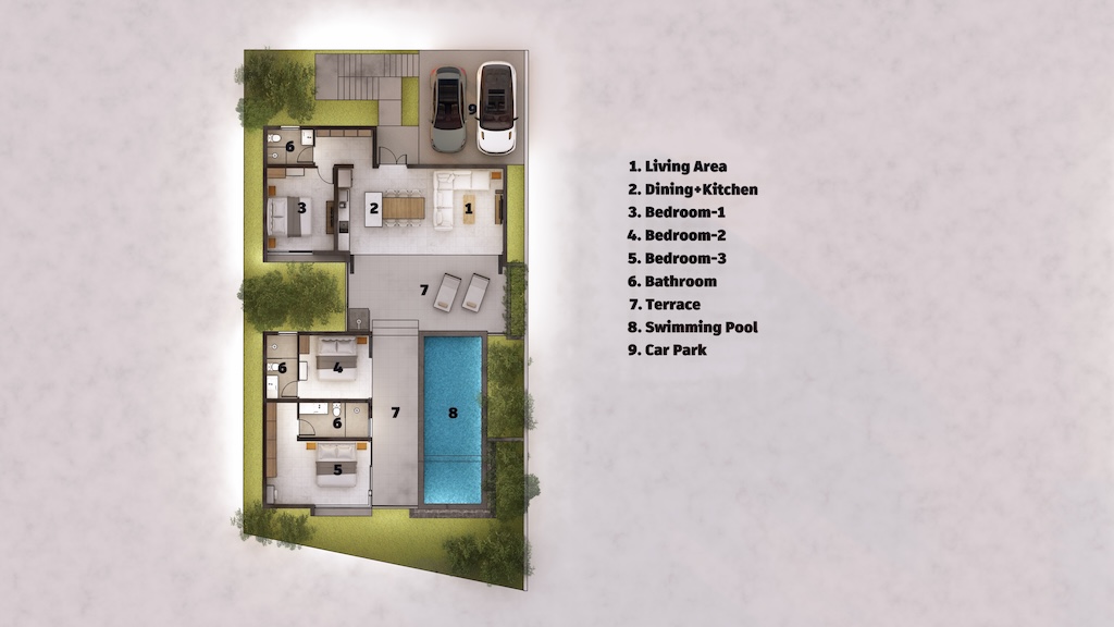 Sea View Koh Samui Property For Sale Floor Plan