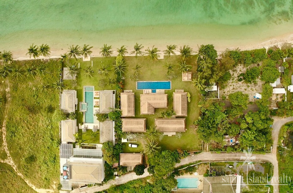 Beachfront Koh Samui Villa Aerial
