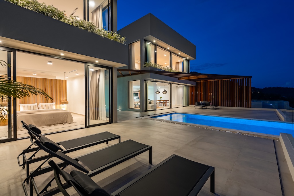 Istani Villa Koh Samui Night Exterior