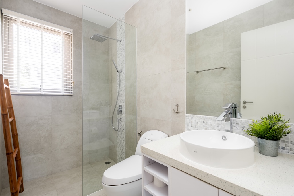 Koh Samui Sea View Property In Plai Laem Bathroom